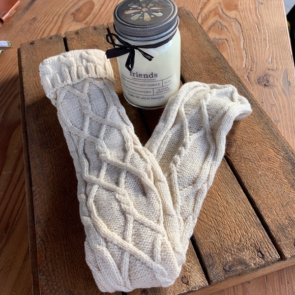 ✨SEXY CABLE KNIT OVER THE KNEE SOCKS 19” TO HEEL - Picture 7 of 11